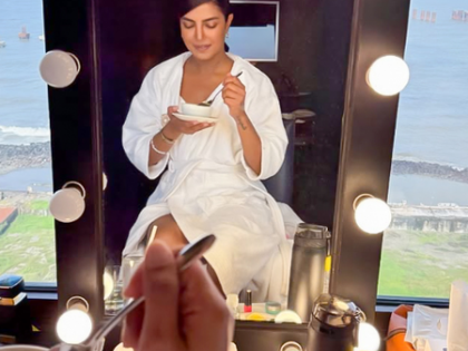 Priyanka Chopra relishes Mumbai morning with a bowl of 'Poha' and a sea view | Priyanka Chopra relishes Mumbai morning with a bowl of 'Poha' and a sea view