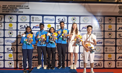 Jr World Cup Shooting: India claim air rifle mixed team gold and silver as Croatia, Czechia win trap gold | Jr World Cup Shooting: India claim air rifle mixed team gold and silver as Croatia, Czechia win trap gold