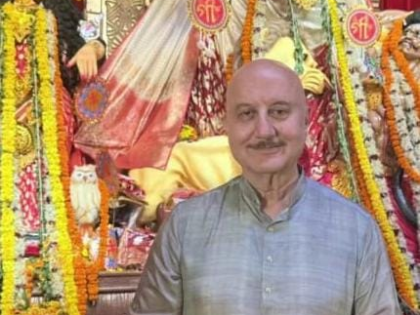 Anupam Kher calls visiting the North Bombay Durga Puja 'a soulful experience' | Anupam Kher calls visiting the North Bombay Durga Puja 'a soulful experience'