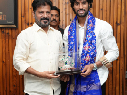 Cricketer Tilak Varma calls on Telangana CM Revanth Reddy | Cricketer Tilak Varma calls on Telangana CM Revanth Reddy