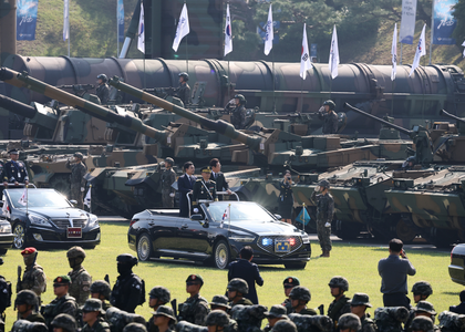 South Korea marks 77th anniversary of Armed Forces Day in scaled-down event | South Korea marks 77th anniversary of Armed Forces Day in scaled-down event