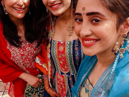 Shivangi Joshi reunites with on-screen "Nani" Lataa Saberwal at the sister's wedding festivities | Shivangi Joshi reunites with on-screen "Nani" Lataa Saberwal at the sister's wedding festivities