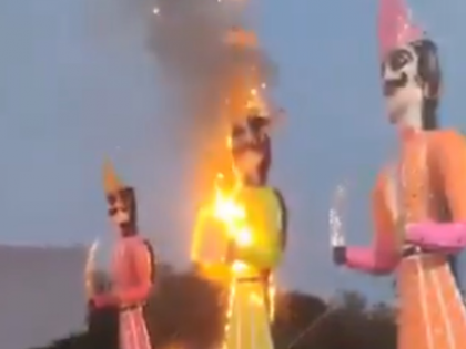 MP: Ravana effigy torched at dawn; video viral, festivities rocked by red car intrigue | MP: Ravana effigy torched at dawn; video viral, festivities rocked by red car intrigue