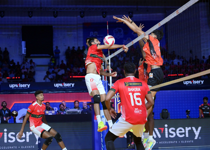 PVL 2025: Hyderabad Black Hawks celebrate Dussehra with big win over holders Calicut Heroes | PVL 2025: Hyderabad Black Hawks celebrate Dussehra with big win over holders Calicut Heroes