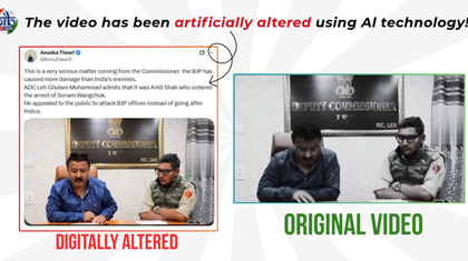 PIB debunks deepfake video falsely attributing statement to ADC Leh on Sonam Wangchuk’s arrest
