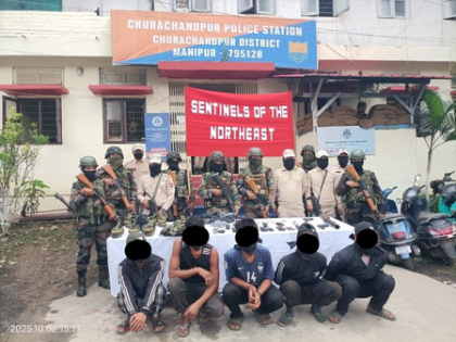 5 Kuki militants among 12 extremists held in Manipur; arms seized | 5 Kuki militants among 12 extremists held in Manipur; arms seized