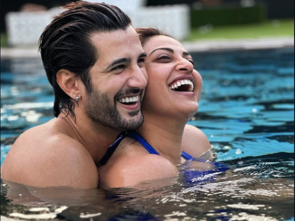 Anushka Ranjan shares poolside romance with her ‘happy place’ Aditya Seal | Anushka Ranjan shares poolside romance with her ‘happy place’ Aditya Seal