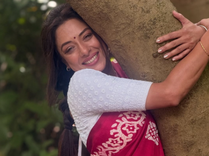 Rupali Ganguly expresses love for nature, while shooting in Filmcity | Rupali Ganguly expresses love for nature, while shooting in Filmcity