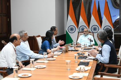 VP Radhakrishnan meets Rajya Sabha Secretariat officials | VP Radhakrishnan meets Rajya Sabha Secretariat officials