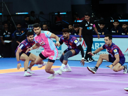 PKL 12: Ashu, Sandeep shine as Delhi compete double over Jaipur Pink Panthers | PKL 12: Ashu, Sandeep shine as Delhi compete double over Jaipur Pink Panthers