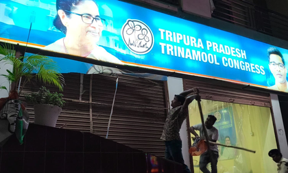 Tension grips Agartala after Trinamool office ‘attack’ | Tension grips Agartala after Trinamool office ‘attack’