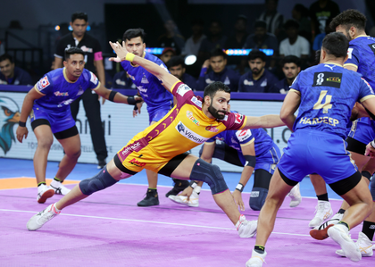 PKL 12: Bharat roars in 100th game with 20 points as Titans dismantle Steelers | PKL 12: Bharat roars in 100th game with 20 points as Titans dismantle Steelers