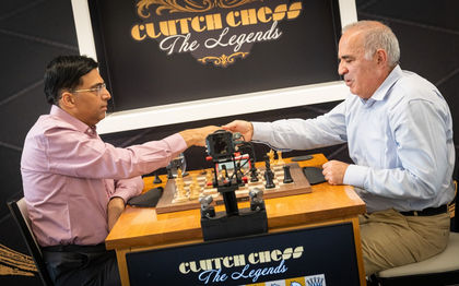 Kasparov takes 5-point lead as Vishy Anand loses on time on Day 2 of The Clutch Chess | Kasparov takes 5-point lead as Vishy Anand loses on time on Day 2 of The Clutch Chess Kasparov takes 5-point lead as Vishy Anand loses on time on Day 2 of The Clutch Chess | Kasparov takes 5-point lead as Vishy Anand loses on time on Day 2 of The Clutch Chess