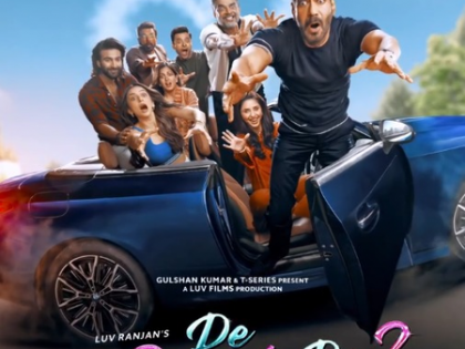 'De De Pyaar De 2' first look poster hints at another emotional roller-coaster ride | 'De De Pyaar De 2' first look poster hints at another emotional roller-coaster ride 'De De Pyaar De 2' first look poster hints at another emotional roller-coaster ride | 'De De Pyaar De 2' first look poster hints at another emotional roller-coaster ride