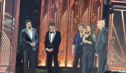 Anupam Kher celebrates 90s nostalgia as he honours Shah Rukh Khan, Kajol, and Karan Johar at Filmfare | Anupam Kher celebrates 90s nostalgia as he honours Shah Rukh Khan, Kajol, and Karan Johar at Filmfare