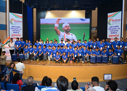 M3M Foundation and Kreeda Bharati felicitate Indian contingent for Asian Youth Games | M3M Foundation and Kreeda Bharati felicitate Indian contingent for Asian Youth Games