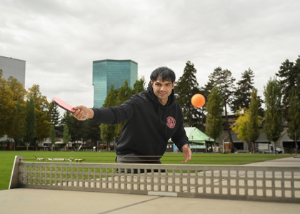 Neeraj Chopra swaps javelin for table tennis paddle during Switzerland retreat | Neeraj Chopra swaps javelin for table tennis paddle during Switzerland retreat