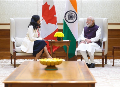 PM Modi hails efforts to impart 'new momentum' in bilateral ties during meeting with Canadian FM | PM Modi hails efforts to impart 'new momentum' in bilateral ties during meeting with Canadian FM