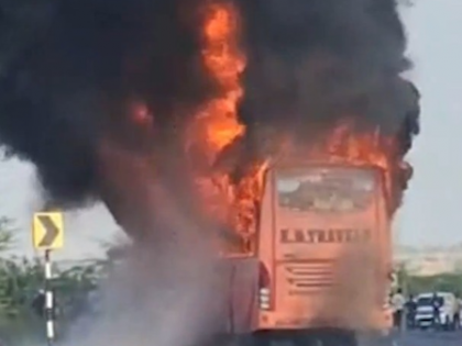 15 injured as bus catches fire on Jaisalmer–Jodhpur Highway | 15 injured as bus catches fire on Jaisalmer–Jodhpur Highway 15 injured as bus catches fire on Jaisalmer–Jodhpur Highway | 15 injured as bus catches fire on Jaisalmer–Jodhpur Highway