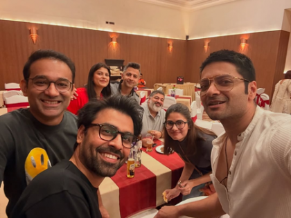 Ali Fazal shares a glimpse of his birthday celebration on the 'Mirzapur' set | Ali Fazal shares a glimpse of his birthday celebration on the 'Mirzapur' set