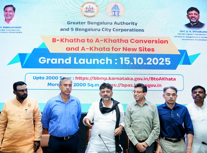 K’taka govt to launch ‘A Khata’ campaign from Nov 1, calls it ‘6th guarantee’ | K’taka govt to launch ‘A Khata’ campaign from Nov 1, calls it ‘6th guarantee’