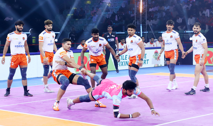 PKL 12: Gaurav, Vaibhav help Puneri Paltan annihilate Pink Panthers with biggest win to secure top-two spot | PKL 12: Gaurav, Vaibhav help Puneri Paltan annihilate Pink Panthers with biggest win to secure top-two spot PKL 12: Gaurav, Vaibhav help Puneri Paltan annihilate Pink Panthers with biggest win to secure top-two spot | PKL 12: Gaurav, Vaibhav help Puneri Paltan annihilate Pink Panthers with biggest win to secure top-two spot