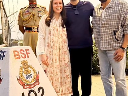 Sunny Deol visits the Attari Border with son Karan Deol and daughter-in-law | Sunny Deol visits the Attari Border with son Karan Deol and daughter-in-law Sunny Deol visits the Attari Border with son Karan Deol and daughter-in-law | Sunny Deol visits the Attari Border with son Karan Deol and daughter-in-law