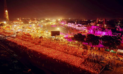 Ayodhya Deepotsav sets Guinness World Records amid political fireworks | Ayodhya Deepotsav sets Guinness World Records amid political fireworks Ayodhya Deepotsav sets Guinness World Records amid political fireworks | Ayodhya Deepotsav sets Guinness World Records amid political fireworks