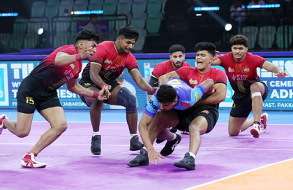 PKL 12: Vinay stars as Haryana Steelers beat Telugu Titans by 11 points, solidifying Top-Four chance | PKL 12: Vinay stars as Haryana Steelers beat Telugu Titans by 11 points, solidifying Top-Four chance PKL 12: Vinay stars as Haryana Steelers beat Telugu Titans by 11 points, solidifying Top-Four chance | PKL 12: Vinay stars as Haryana Steelers beat Telugu Titans by 11 points, solidifying Top-Four chance