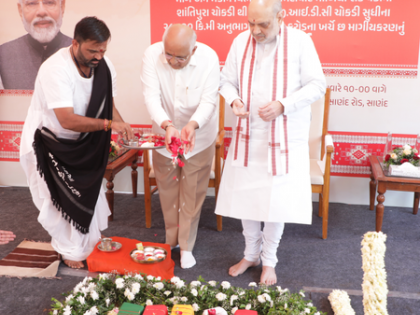 Amit Shah lays foundation stone for Rs 805-crore Shantipura-Khodiyar GIDC 6-Lane highway in Gujarat | Amit Shah lays foundation stone for Rs 805-crore Shantipura-Khodiyar GIDC 6-Lane highway in Gujarat Amit Shah lays foundation stone for Rs 805-crore Shantipura-Khodiyar GIDC 6-Lane highway in Gujarat | Amit Shah lays foundation stone for Rs 805-crore Shantipura-Khodiyar GIDC 6-Lane highway in Gujarat