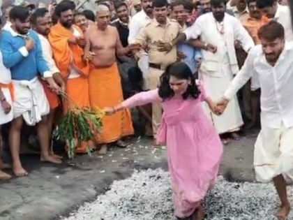 Karnataka: Deputy Commissioner takes part in fire-walking ritual at Hasanamba temple; wins hearts | Karnataka: Deputy Commissioner takes part in fire-walking ritual at Hasanamba temple; wins hearts Karnataka: Deputy Commissioner takes part in fire-walking ritual at Hasanamba temple; wins hearts | Karnataka: Deputy Commissioner takes part in fire-walking ritual at Hasanamba temple; wins hearts