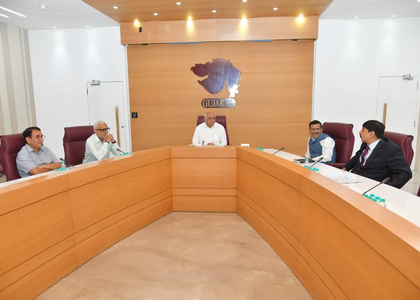 Gujarat CM chairs cabinet meeting to review impact of unseasonal rainfall | Gujarat CM chairs cabinet meeting to review impact of unseasonal rainfall Gujarat CM chairs cabinet meeting to review impact of unseasonal rainfall | Gujarat CM chairs cabinet meeting to review impact of unseasonal rainfall