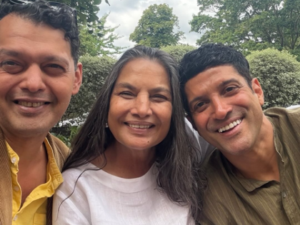 Shabana Azmi poses with her ‘do anmol ratan’ Farhan Akhtar, nephew Sagar | Shabana Azmi poses with her ‘do anmol ratan’ Farhan Akhtar, nephew Sagar Shabana Azmi poses with her ‘do anmol ratan’ Farhan Akhtar, nephew Sagar | Shabana Azmi poses with her ‘do anmol ratan’ Farhan Akhtar, nephew Sagar
