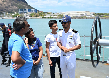 INS Savitri welcomes visitors onboard in Mauritius, highlights Indian Navy’s strength, heritage | INS Savitri welcomes visitors onboard in Mauritius, highlights Indian Navy’s strength, heritage INS Savitri welcomes visitors onboard in Mauritius, highlights Indian Navy’s strength, heritage | INS Savitri welcomes visitors onboard in Mauritius, highlights Indian Navy’s strength, heritage