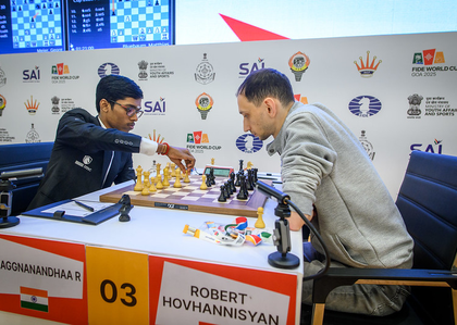 FIDE World Cup: World Champion Gukesh exits, while three Indians face tie-breaks in Round 4 | FIDE World Cup: World Champion Gukesh exits, while three Indians face tie-breaks in Round 4 FIDE World Cup: World Champion Gukesh exits, while three Indians face tie-breaks in Round 4 | FIDE World Cup: World Champion Gukesh exits, while three Indians face tie-breaks in Round 4