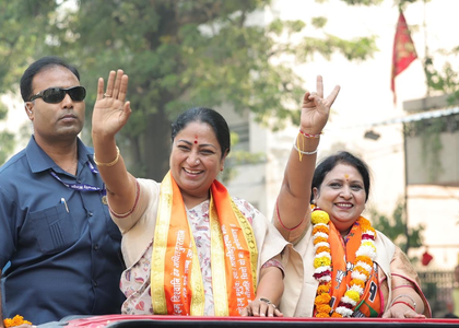 MCD bypolls: Delhi CM Rekha Gupta joins BJP nominees’ road show, nomination | MCD bypolls: Delhi CM Rekha Gupta joins BJP nominees’ road show, nomination