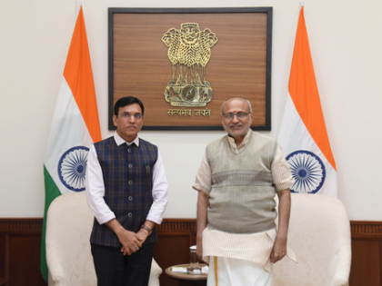 Labour, Youth Affairs Minister Mansukh Mandaviya meets VP Radhakrishnan | Labour, Youth Affairs Minister Mansukh Mandaviya meets VP Radhakrishnan