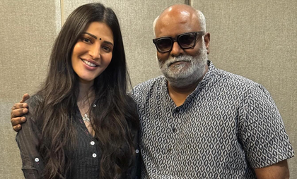 When music director M M Keeravani pleasantly surprised Shruti Haasan! | When music director M M Keeravani pleasantly surprised Shruti Haasan!