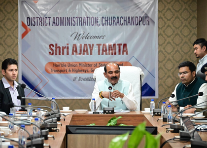 MoS for Road Transport and Highways reviews Central, state projects in Manipur | MoS for Road Transport and Highways reviews Central, state projects in Manipur