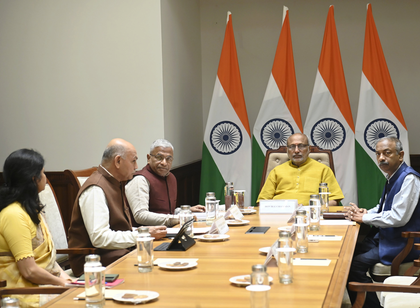 RS Chairman Radhakrishnan discusses winter session modalities with his deputy | RS Chairman Radhakrishnan discusses winter session modalities with his deputy