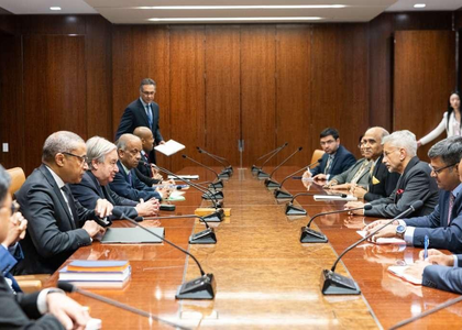 EAM Jaishankar discusses global situation, multilateralism with UN chief  | EAM Jaishankar discusses global situation, multilateralism with UN chief 