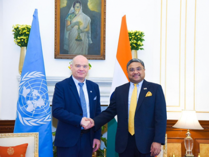 UNODC representative Holge presents credentials to MEA Secretary George | UNODC representative Holge presents credentials to MEA Secretary George UNODC representative Holge presents credentials to MEA Secretary George | UNODC representative Holge presents credentials to MEA Secretary George