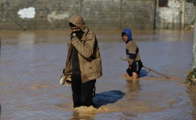 UN reacts after heavy rains flood displaced families in Gaza | UN reacts after heavy rains flood displaced families in Gaza