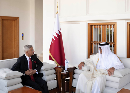 EAM Jaishankar calls on Qatar Amir, reiterates India's commitment to stronger ties | EAM Jaishankar calls on Qatar Amir, reiterates India's commitment to stronger ties EAM Jaishankar calls on Qatar Amir, reiterates India's commitment to stronger ties | EAM Jaishankar calls on Qatar Amir, reiterates India's commitment to stronger ties