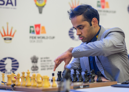 FIDE World Cup 2025: Arjun Erigaisi draws with Wei Yi QF Game 1; Yakubboev scores sole win | FIDE World Cup 2025: Arjun Erigaisi draws with Wei Yi QF Game 1; Yakubboev scores sole win FIDE World Cup 2025: Arjun Erigaisi draws with Wei Yi QF Game 1; Yakubboev scores sole win | FIDE World Cup 2025: Arjun Erigaisi draws with Wei Yi QF Game 1; Yakubboev scores sole win