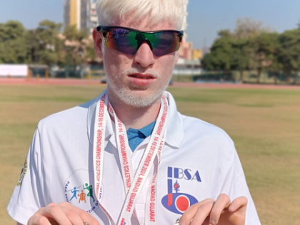 Visually impaired medallist Saurabh Sharma prepares for debut at Adani Ahmedabad Marathon | Visually impaired medallist Saurabh Sharma prepares for debut at Adani Ahmedabad Marathon