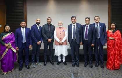PM Modi meets Indian-origin tech entrepreneurs in South Africa, calls for deeper engagement with India | PM Modi meets Indian-origin tech entrepreneurs in South Africa, calls for deeper engagement with India
