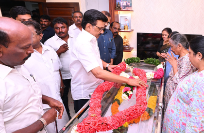 Tamil scholar Erode Tamilanban laid to rest with full state honours, CM Stalin leads tribute | Tamil scholar Erode Tamilanban laid to rest with full state honours, CM Stalin leads tribute