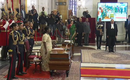 President Murmu administers oath of office to CJI Surya Kant | President Murmu administers oath of office to CJI Surya Kant