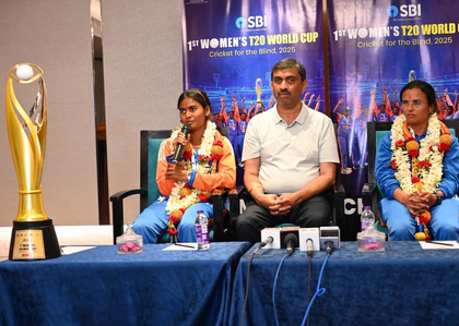 Grand and heartfelt welcome accorded to World Cup-winning Indian women’s blind cricket team | Grand and heartfelt welcome accorded to World Cup-winning Indian women’s blind cricket team Grand and heartfelt welcome accorded to World Cup-winning Indian women’s blind cricket team | Grand and heartfelt welcome accorded to World Cup-winning Indian women’s blind cricket team